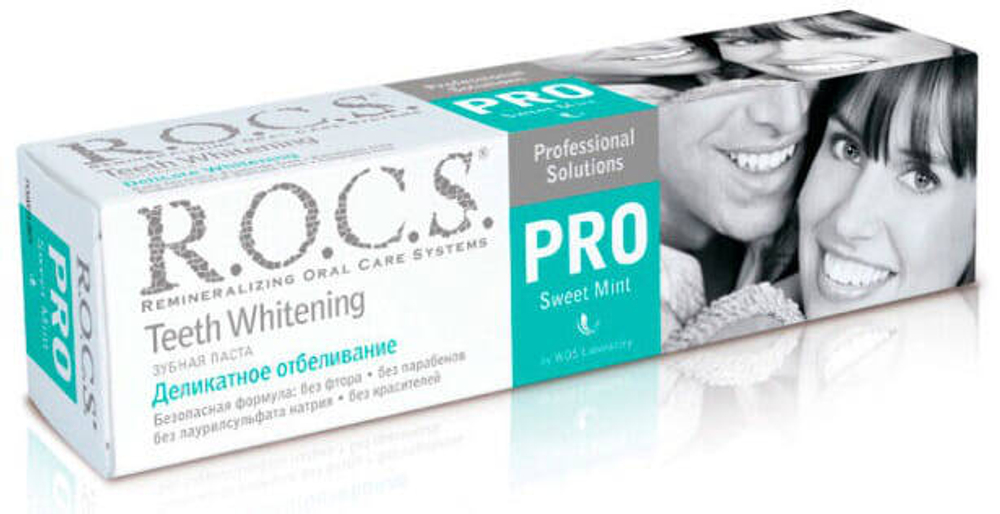 Зубная паста ROCS PRO Delicate Whitening Sweet mint 135 г