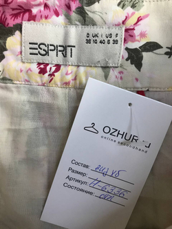 Юбка Esprit с цветочным принтом, маркировка 36, визуально 44 размер