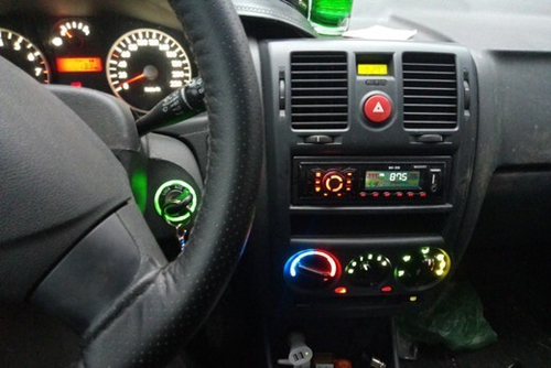 Светодиодные платы для пересвета блока печки Getz (индивидуальный заказ по цветам)