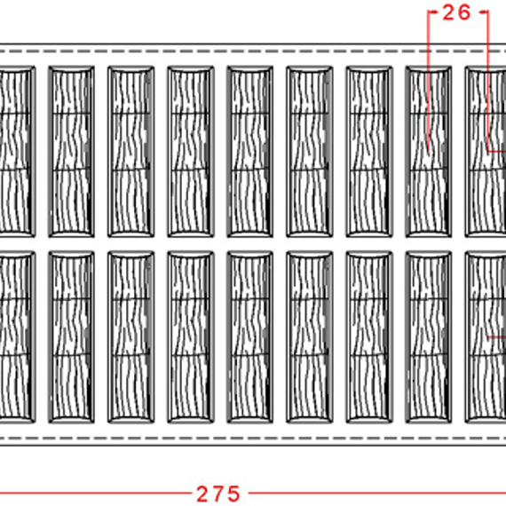 559 | Форма для шоколадных батончиков (275*175 мм)