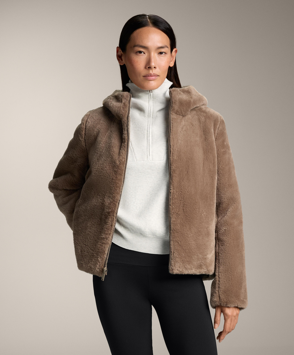 Oysho Двусторонняя утепленная куртка FELLEX® AEROGEL из искусственного меха, норка