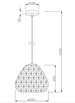 Светильник подвесной 1*Е27 2104/03/01P чёрный/бронза Unban Stilfort