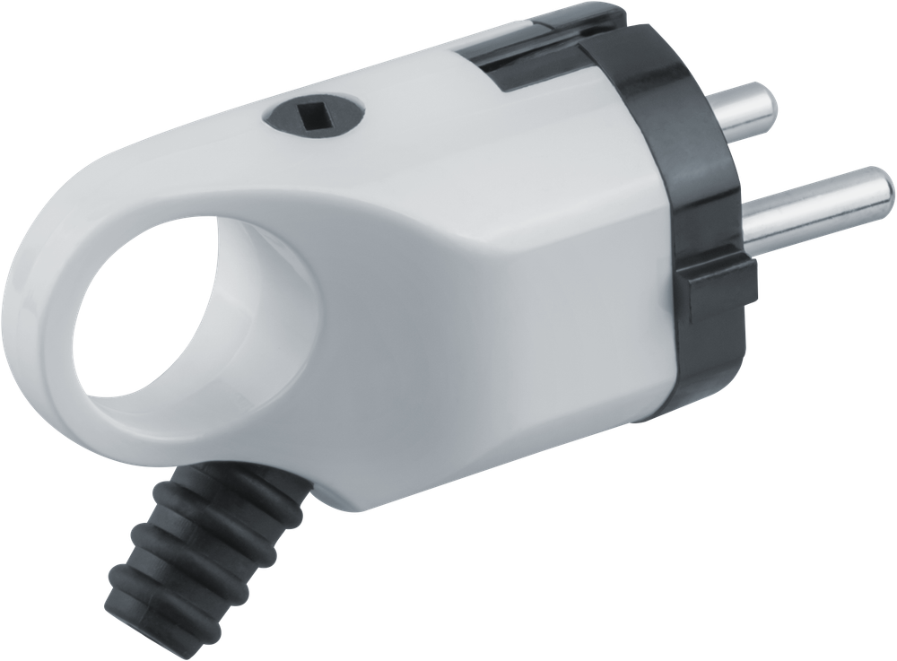 Вилка Navigator 61 361 NCA-PL03-16A-E-WH угловая с/з белая