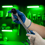 Ключ-трещотка телескопический 1/2", 300-430 мм, 72 зуба, с быстрым сбросом Сибртех