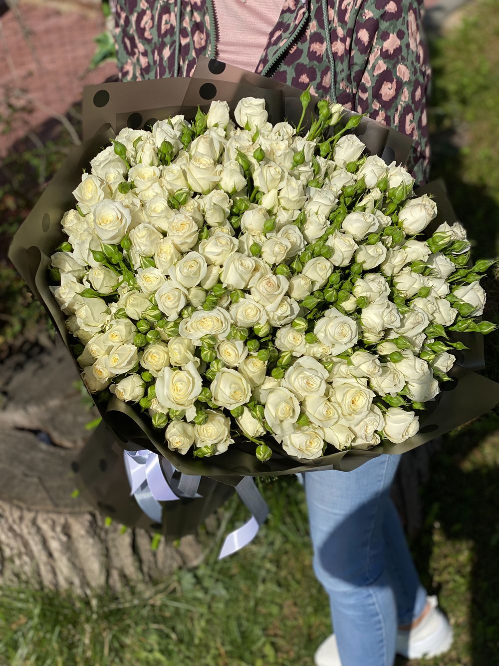 Букет Роза кустовая белая