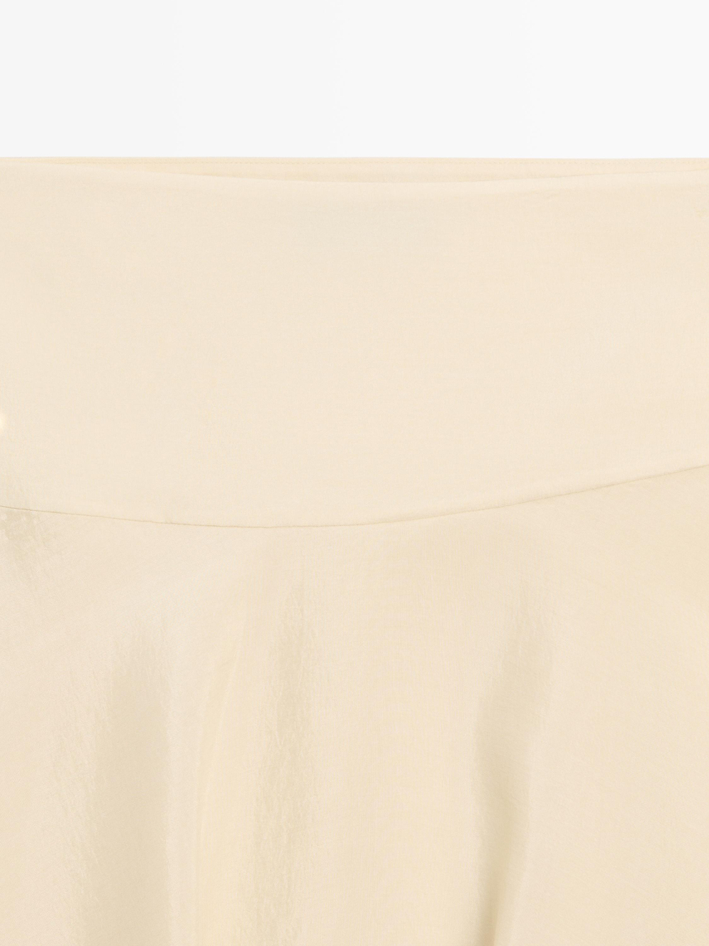 Massimo Dutti Струящаяся асимметричная юбка миди, золотой