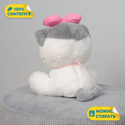 Мягкая игрушка плюш Кот с бантом девочке мальчику в кроватку