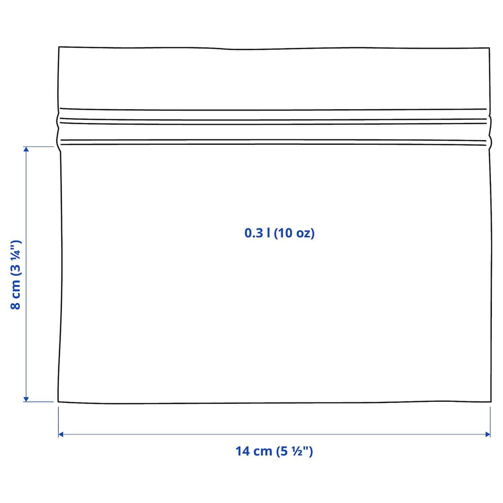 IKEA ISTAD  (ИКЕА ИСТАД)  -  Пакет Ziplock, рисунок/серый, 0,3 л