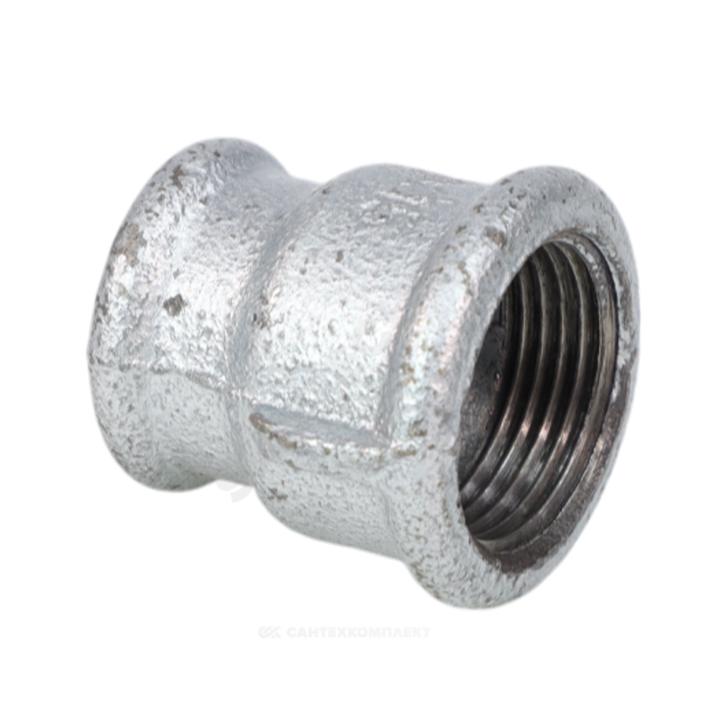 Муфта переходная чугун оц Ду 20х15 (3/4"х1/2") ВР Fittex