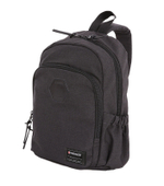 Качественный с гарантией прочный швейцарский рюкзак с одной лямкой (плечевым ремнём) серый объёмом 12 л из полиэстера 600D с боковыми карманами и отделением с мягкими стенками для ноутбука WENGER 2608424521