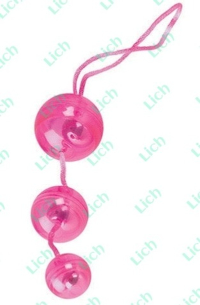 Три розовых вагинальных шарика