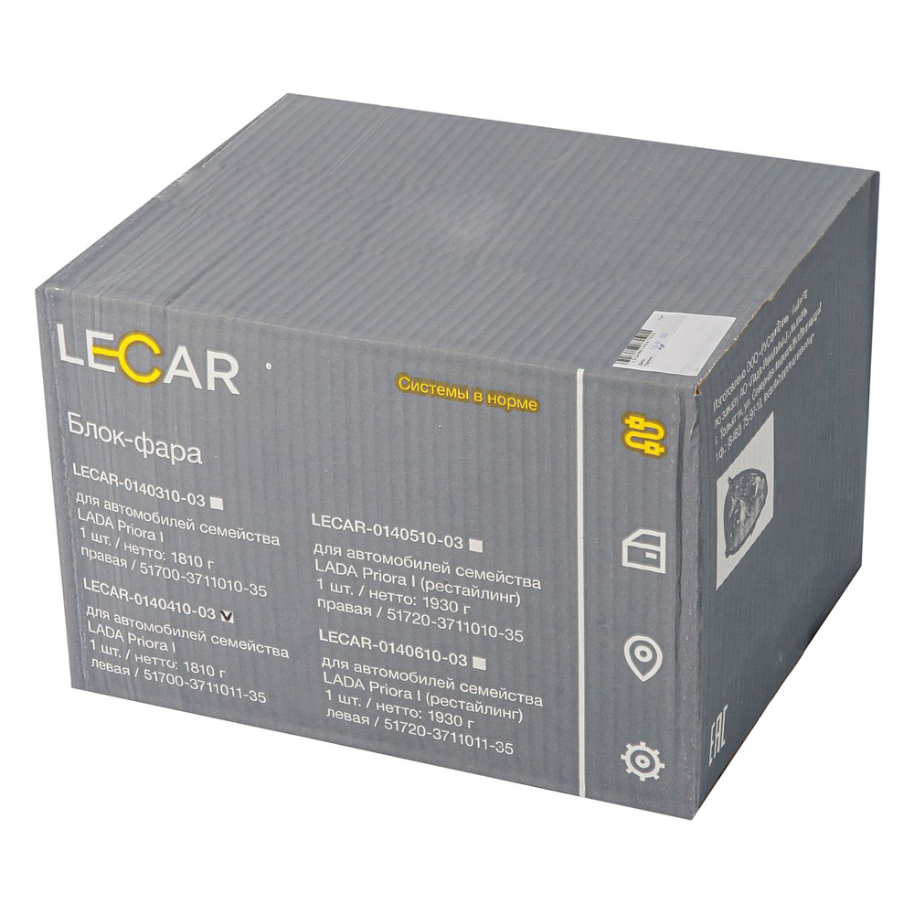 Блок-фара левая ЛАДА ПРИОРА-1 / Lecar