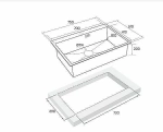 Мойка кухонная Paulmark VAST PM217551-GM вороненая сталь