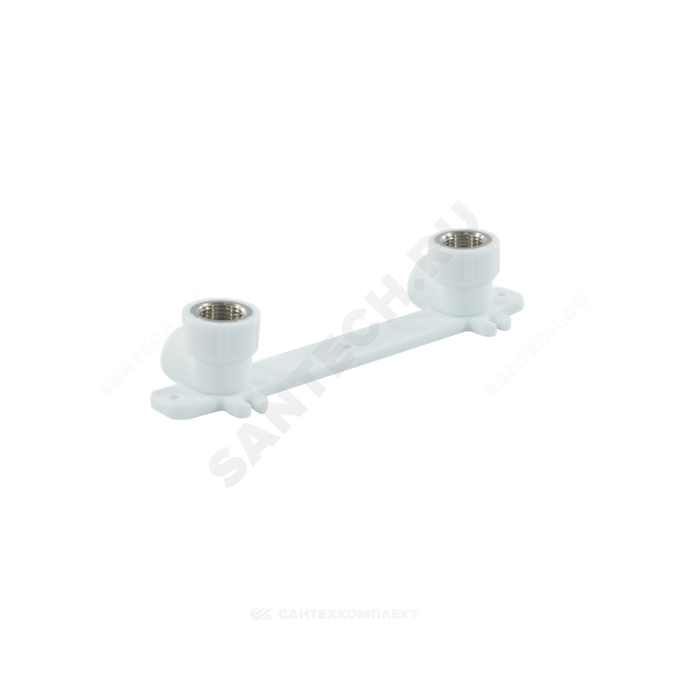 Планка монтажная PP-R белая Дн 20х1/2" ВР под смеситель с водорозетками VALFEX 10124020