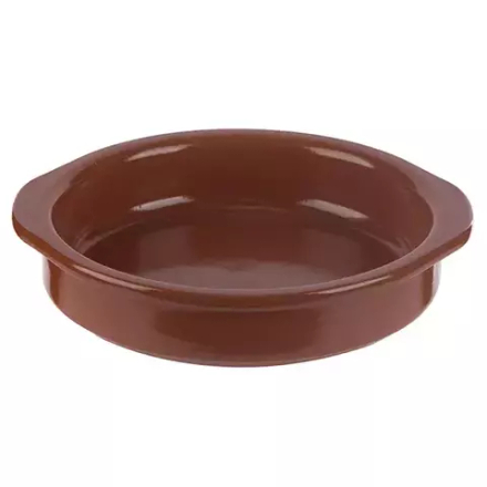 Блюдо для запекания керамика 350мл D=155,H=35мм коричнев