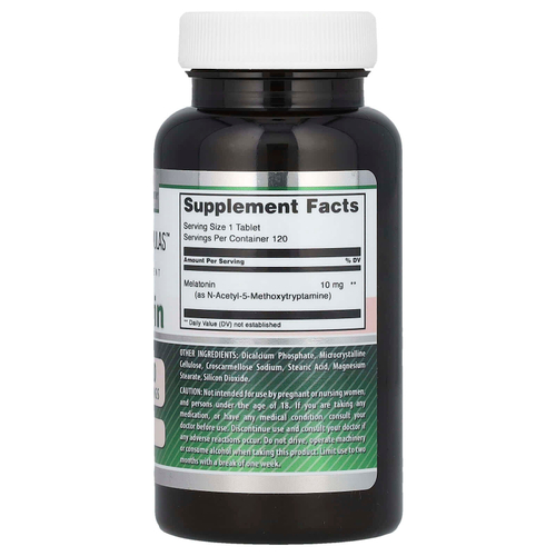 Amazing Nutrition, Мелатонин, 10 мг, 120 таблеток