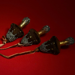 Набор украшений подвесных Гриб 3шт. (стекло), Н7,5х4,5см, коричневый