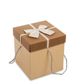 WG-21/2-B Коробка подарочная «Куб» цв.беж./коричн.