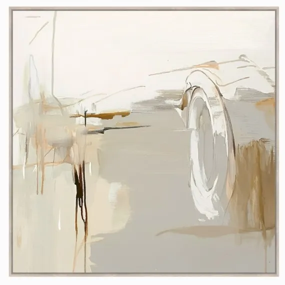 Постер Fluent 100х100 см, бежевый, серый