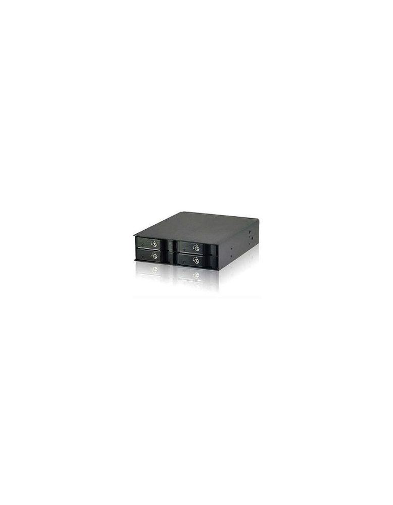 Procase L2-104-SATA3-BK (Hot-swap корзина 4 SATA3/SAS, черный, с замком, hotswap mobie rack module for 2,5&quot; HDD(1x5,25) 2xFAN 40x15mm)