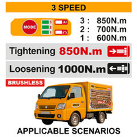 Аккумуляторный ударный гайковерт BL 20В 850Hm 1/2 SUPER INGCO CIWLI2085 INDUSTRIAL