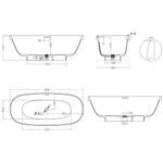 Ванна GRECA 180x80RAL матовая покраска по RAL полностью