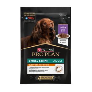 Пауч Pro Plan Everyday Nutrition для собак мелких и карликовых пород, с уткой в соусе