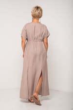 Платье длинное летнее пляжное легкое с запахом и разрезами для отдыха на море и в городе