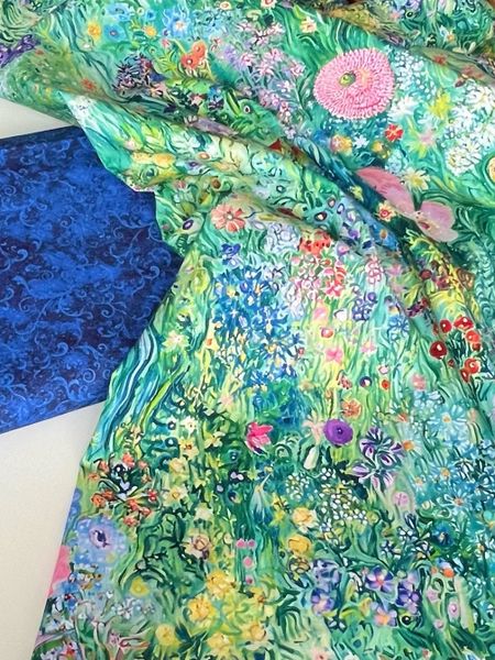 ЦВЕТОЧНЫЙ ПОТОК, ЗЕЛЕНЫЙ - 100% ХЛОПОК 7