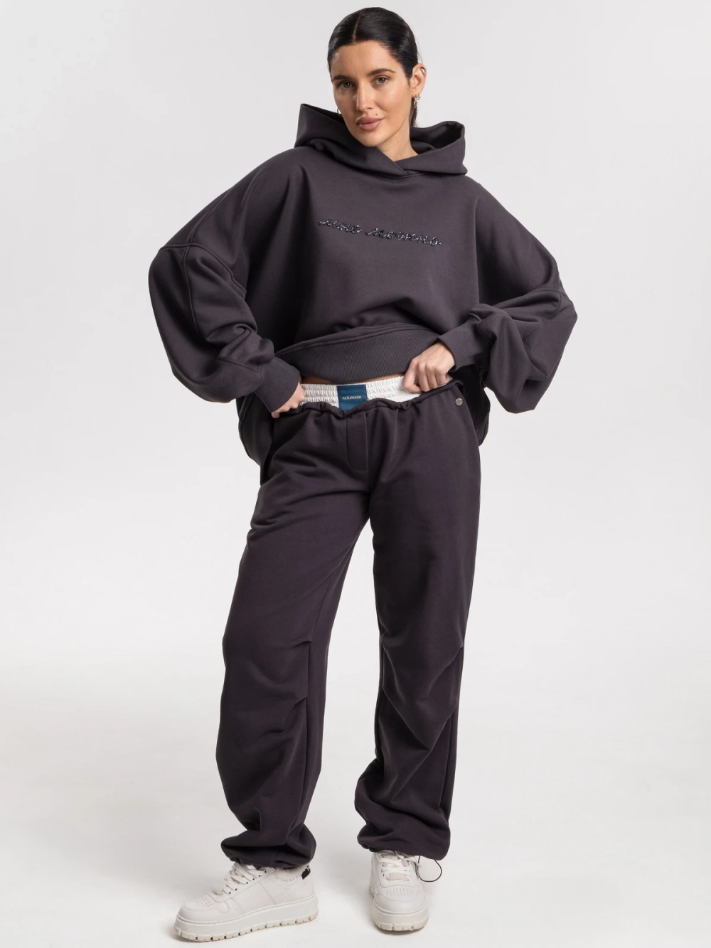 Брюки трикотажные, графит