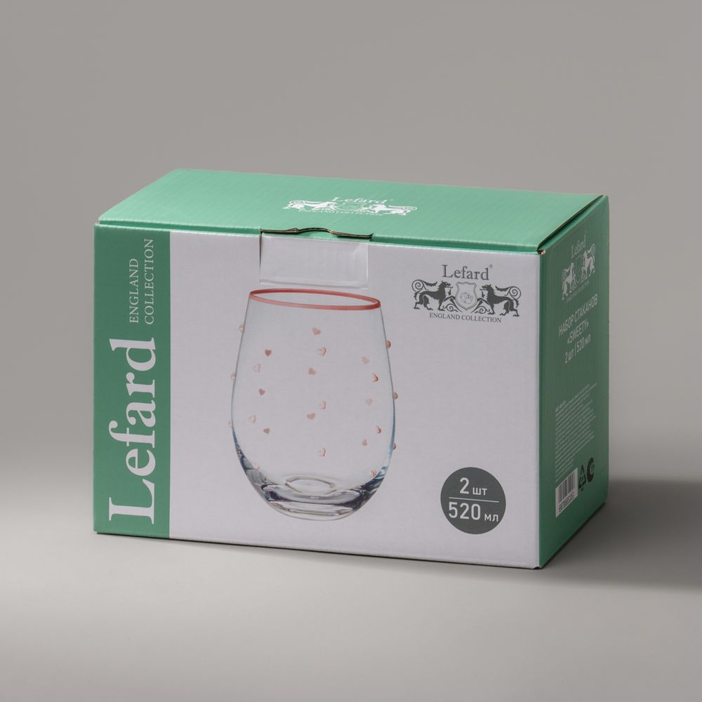 НАБОР СТАКАНОВ "SWEETY" ИЗ 2 ШТ. 520 МЛ