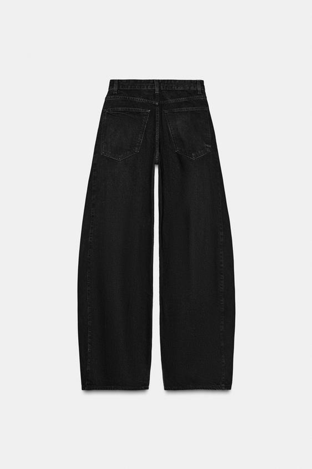 ZARA ДЖИНСЫ TRF ОВЕРСАЙЗ СО СРЕДНЕЙ ПОСАДКОЙ, ЧЕРНЫЙ