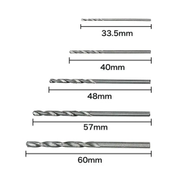 Набор 50шт HSS свёрл 1-3мм круглый хвостовик