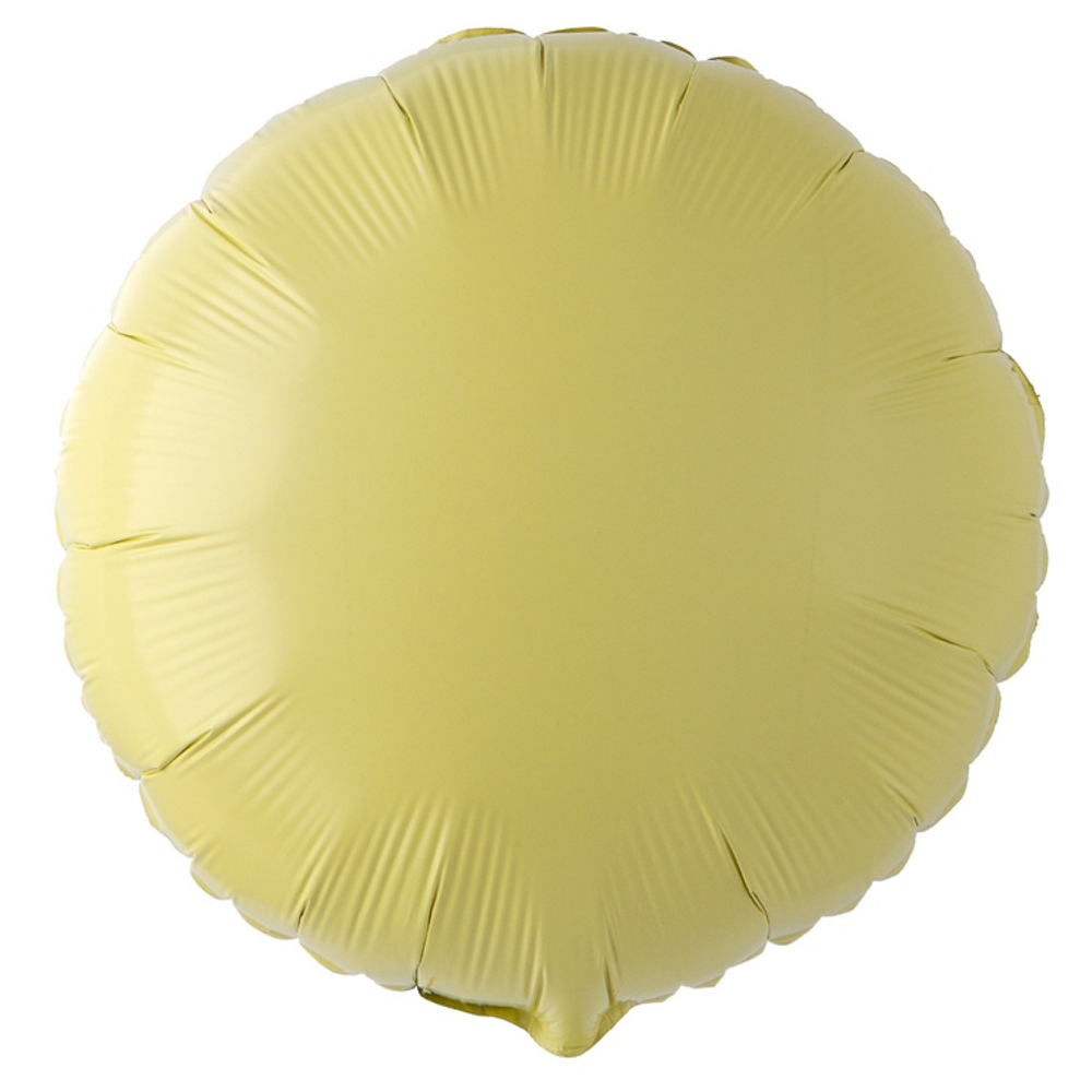 Шар фольгированный Круг 45 см (Желтый)