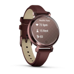 Смарт часы Garmin Lily 2 Classic темно-бронзовые с шелковичным кожаным ремешком