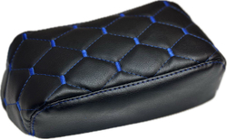 Чехол на штатный подлокотник Лада Веста (синяя нить Рубин)