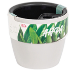 Кашпо АНФА 1,8л D150мм H=135мм вставка V=1л и автополив, с индикатором уровня воды