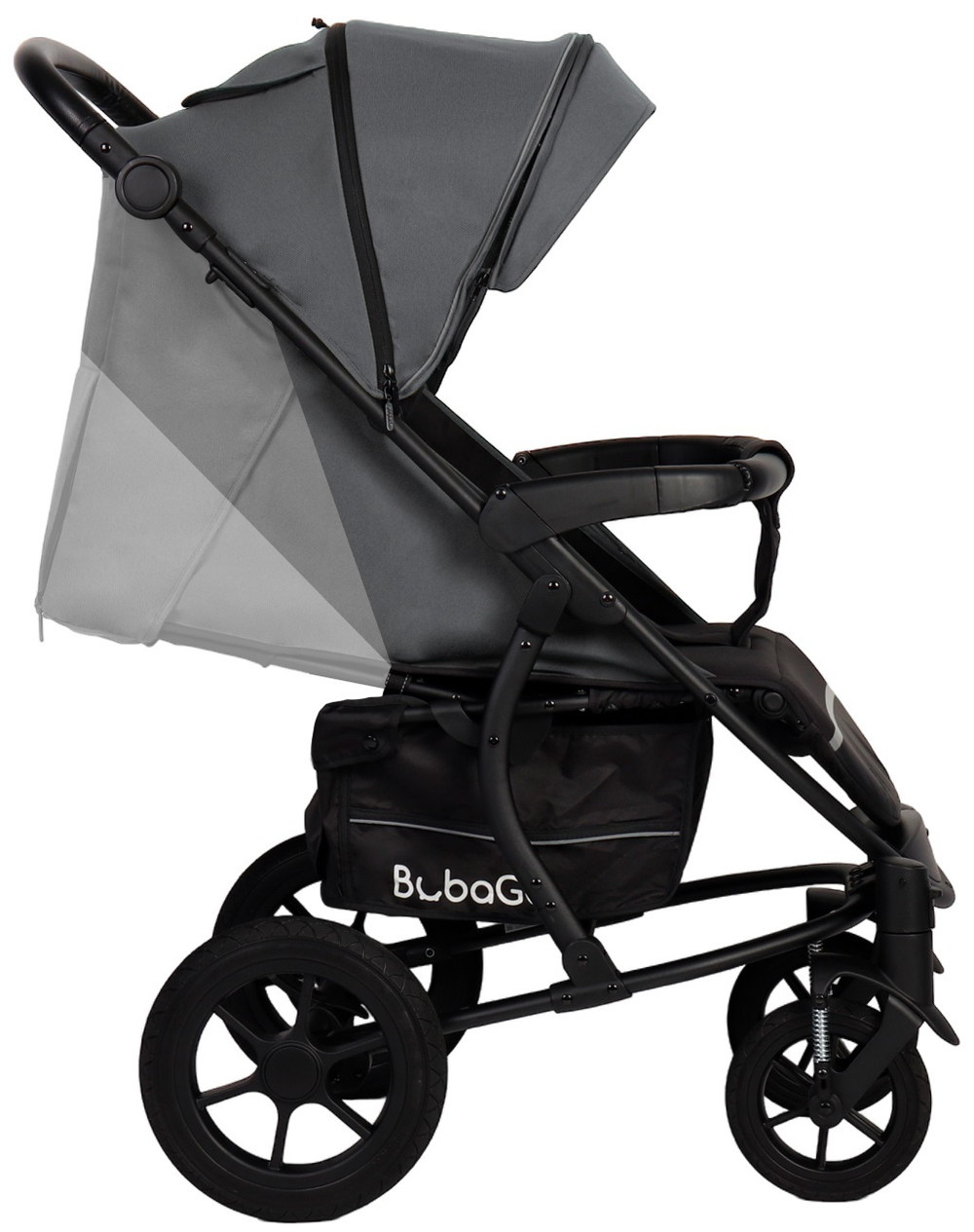 Коляска детская прогулочная Bubago арт.BG 129-3 MODEL ONE цвет серый