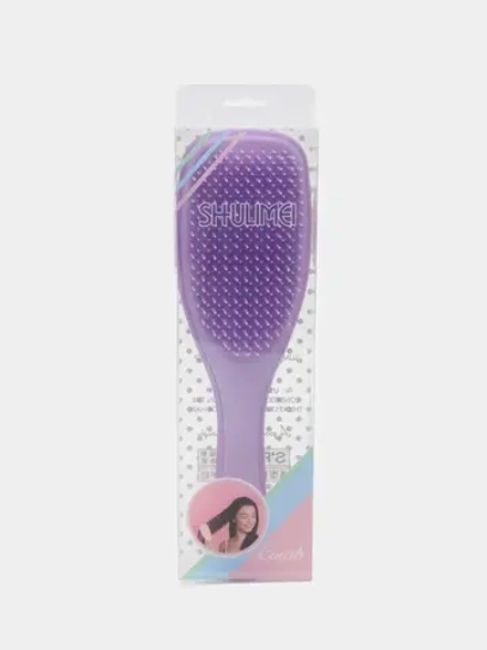 Расческа "Hello cat" 15х6,5х3,5см, цв.фиолетовый