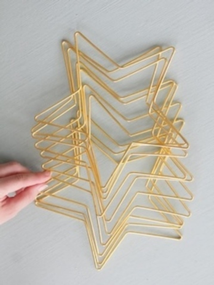 Набор основ для макраме или ловьцов снов "Звезда 20 см", 10 шт.