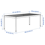 Стол садовый - IKEA SEGERÖN/SEGERON, 75x212x91см, белый, СЕГЕРОН ИКЕА