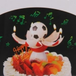 Свеча для торта раскрывающийся цветок «Мяч» (5 свечей), Черный