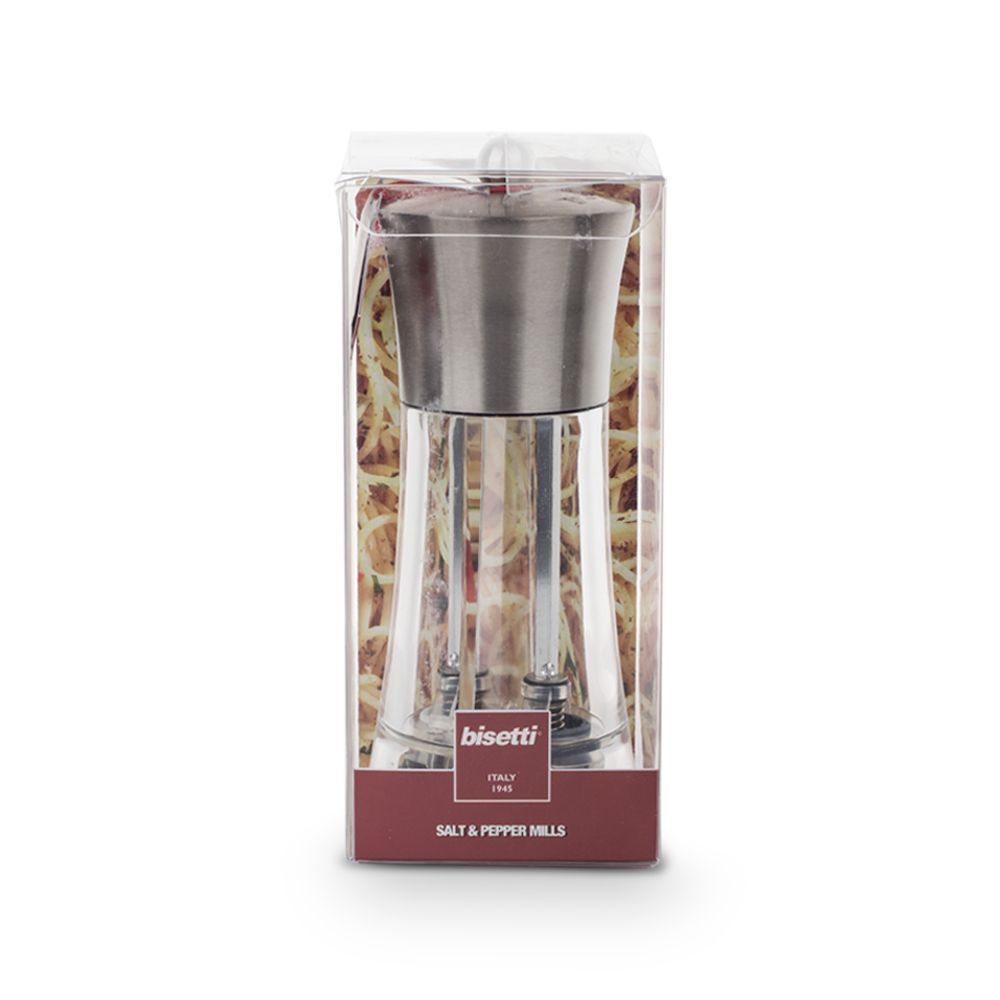 Мельница 2в1 для соли и перца 19см Bisetti Dual Big Италия упаковка