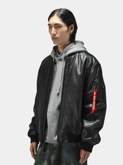 Куртка кожаная мужская ALPHA INDUSTRIES LEATHER MA-1 FLIGHT JACKET
