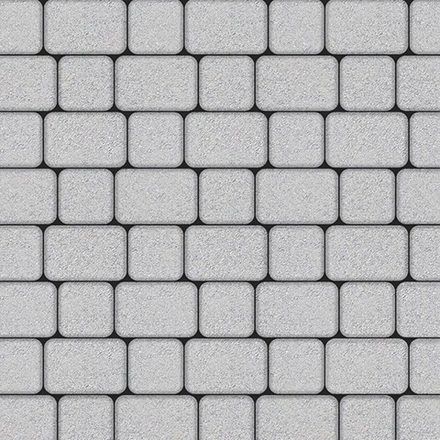 Тротуарная плитка КЛАССИКО - Стандарт Белый, комплект из 2 видов плит