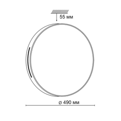 2075/EL PALE SN 000 Светильник пластик/белый/коричневый LED 72Вт 3000-6300K D490 IP43 пульт ДУ GETA COFFEE