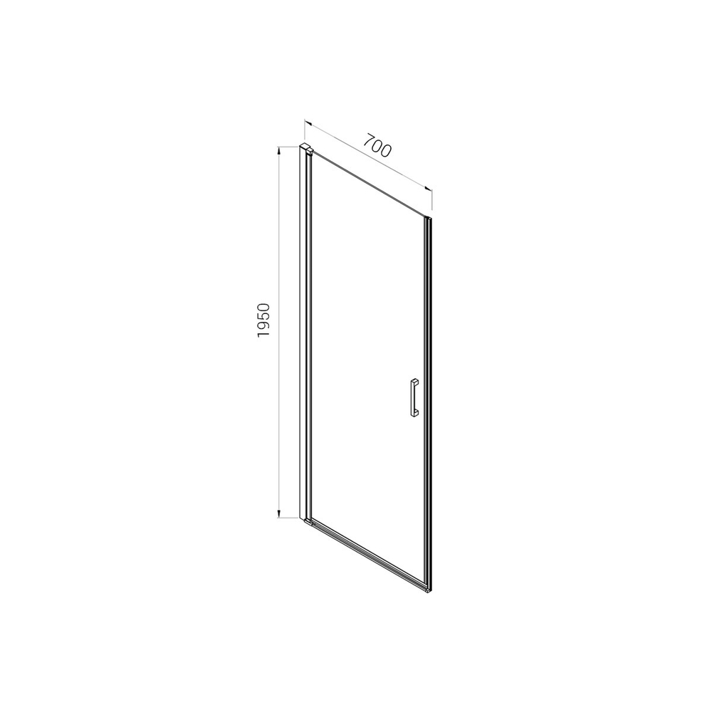 Душевая дверь Alpha VDP-3AL700MT , хром, стекло текстурное, , шт
