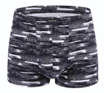 Мужские трусы-боксеры облегающего кроя с принтом в виде дощечек (Размер: M) (Цвет: черный)