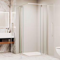 Душевой уголок с распашными дверями на петлях - RGW SV-33 (Прозрачное, 900x900)