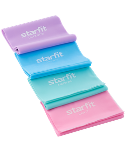 Лента для пилатеса ES-201 1200x150x0,35 мм, розовый пастель